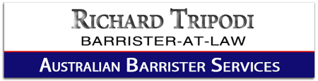 Barrister services sign with name